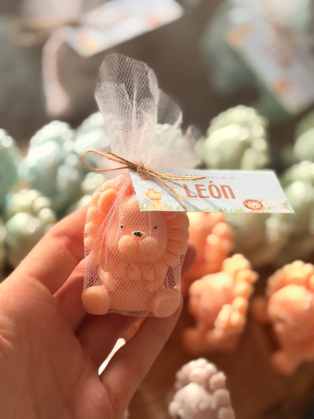 Souvenir Vela Baby Shower - León