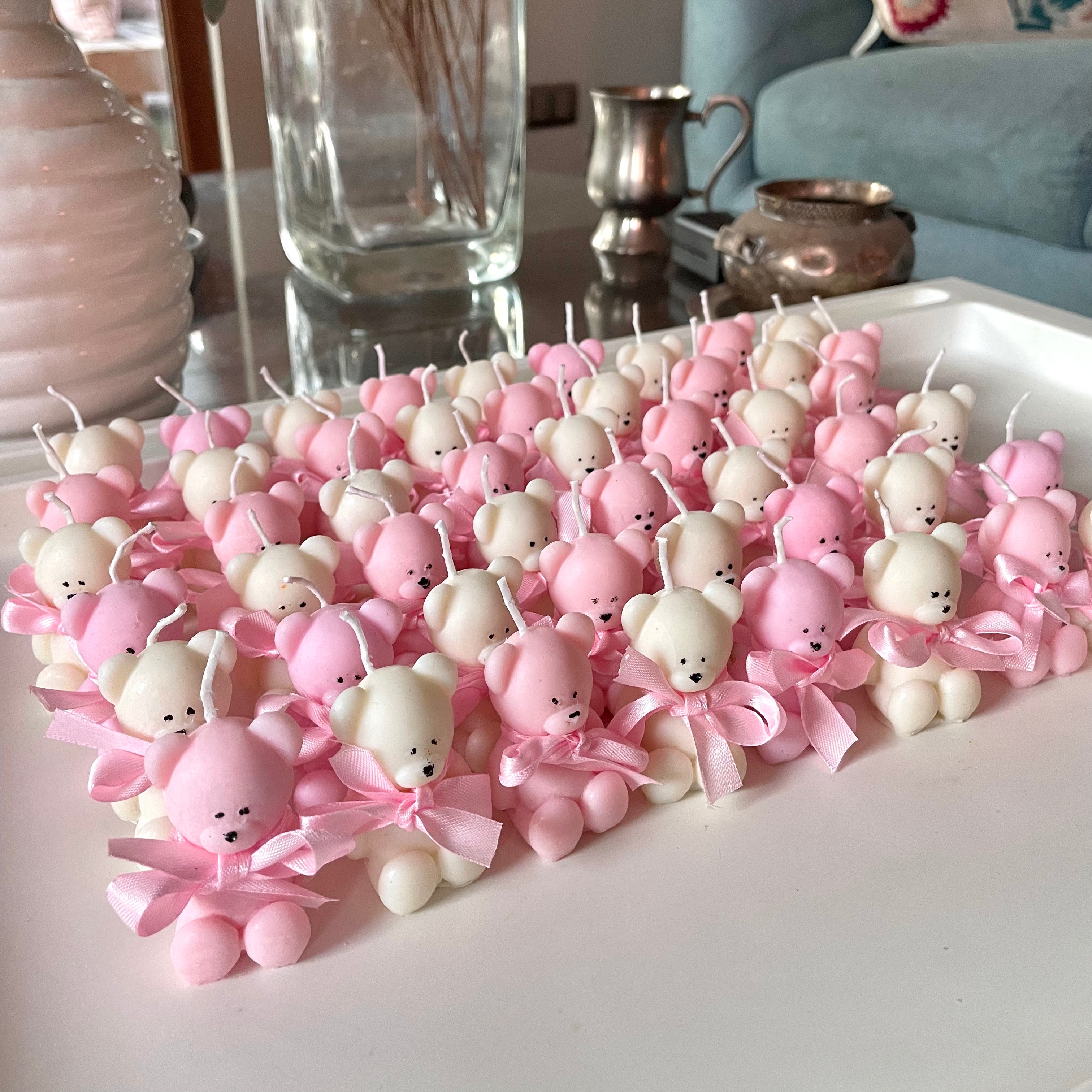 Vela Baby Shower - Oso liso