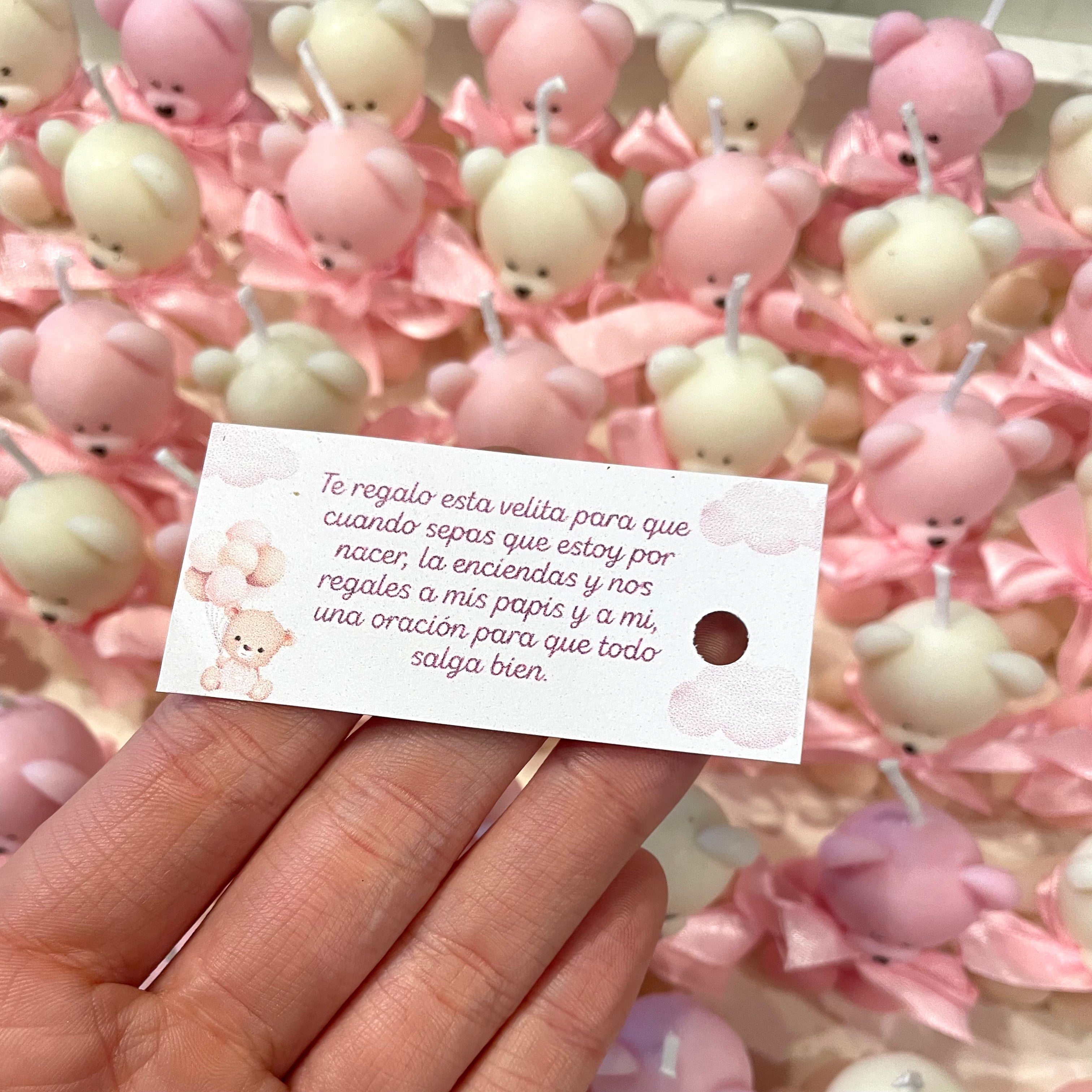 Vela Baby Shower - Oso liso