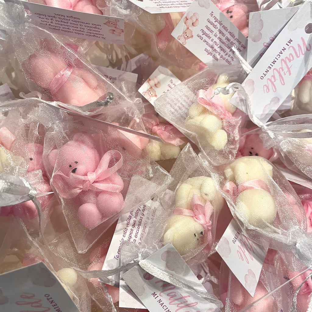 Vela Baby Shower - Oso liso