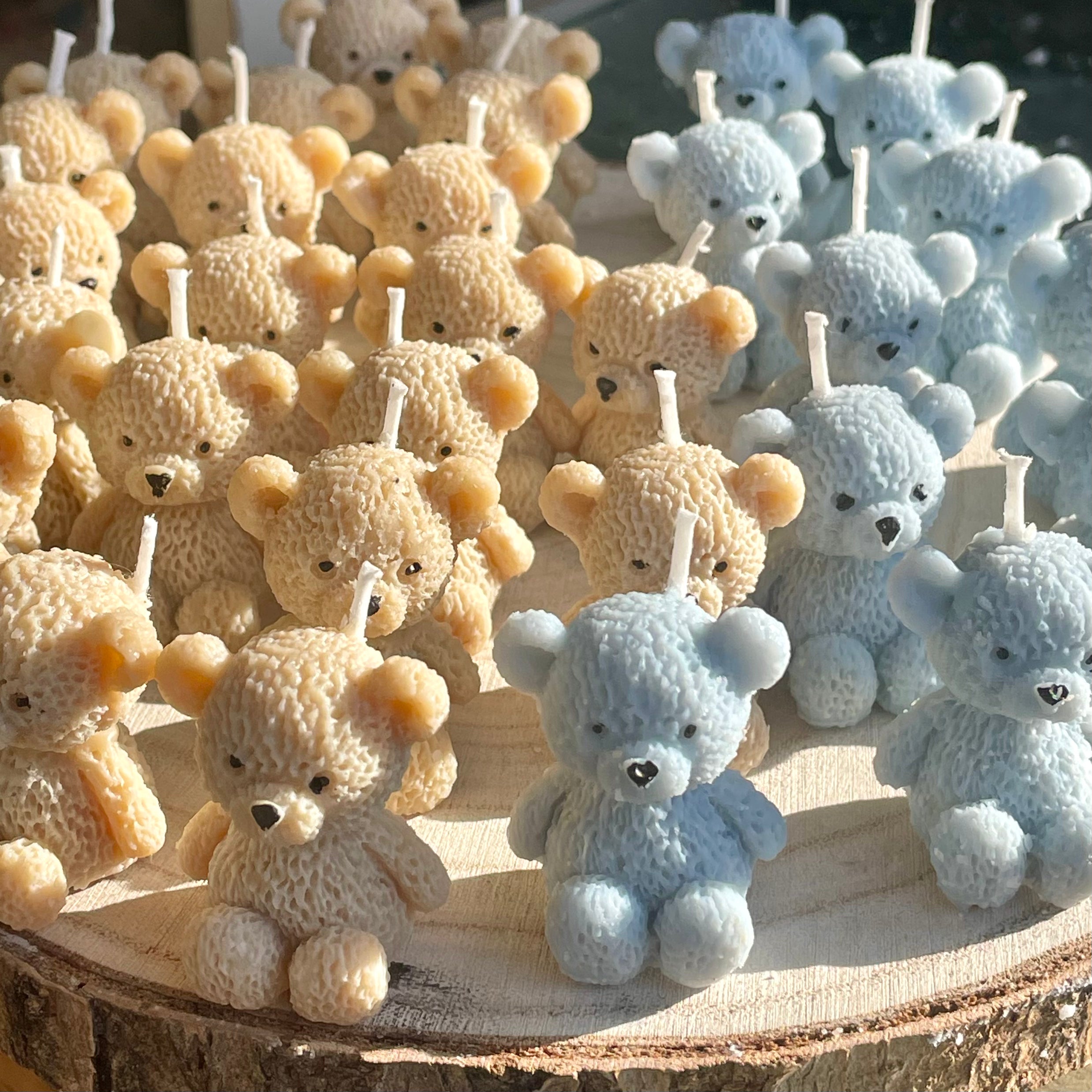 Vela Baby Shower - Oso texturizado