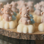10 Velas Baby Shower - Oso texturizado en nube