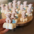 10 Velas Baby Shower - Oso texturizado en nube